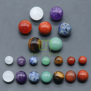 Commercio all'ingrosso 7 <span class=keywords><strong>Chakra</strong></span> 16mm naturale guarigione cristallo agata pietra imposta palla rotonda ornamento Yoga per la decorazione domestica - Product Image 2