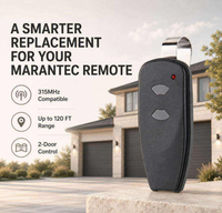 Compatible con Marantec M3-2312 (315 MHz), Control Remoto Inalámbrico de 2 Botones con Código Variable para Puerta de Garaje