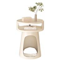 Table d'appoint style crème pour animaux de compagnie, meuble multifonctionnel pour chat et chien, table basse pour salon et chambre