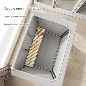 Bolsa de Almacenamiento Plegable de Gran Capacidad para Edredones, Cajas de Almacenamiento Cuadradas de Tela Gruesa para Guardar Ropa en el Armario del Hogar - Product Image 3