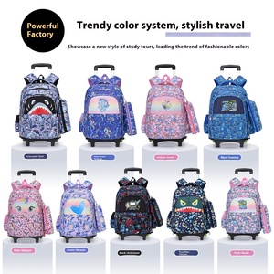 Large Capacity Trolley School Bag for Grade 3-6 Primary Boys Girls, Detachable Wheeled Backpack Support OEM ODM Custom Logo - Product Image 5