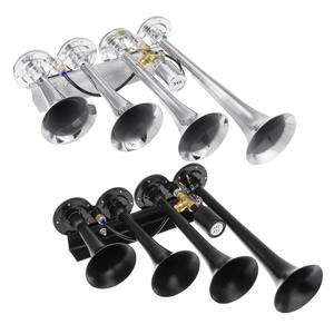 Bocina de Aire Súper Ruidosa de 185DB con 4/Cuatro Trompetas de Metal Cromado para Tren, Coche, Vehículo, Camión, Barco 12/24V - Product Image 2