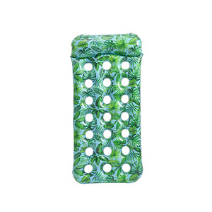 Tumbona Flotante Inflable con Estampado de Hojas y Perforaciones para Uso en Piscinas o Lagos - Product Image 2