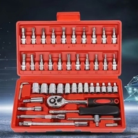 Jeu de 46 clés hexagonales E-Type 1/4" (intérieur et extérieur) – Grandes, moyennes et petites – Outils en forme d'étoile pour molettes femelles
