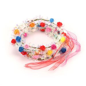 Corona de Flores Luminosa con Luces LED, Material de Espuma, Decoración para Fiestas y Celebraciones - Product Image 2