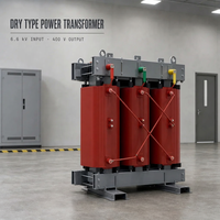 Transformateur de puissance triphasé à sec SCB13, entrée 6,6 kV, sortie 400 V, 50 Hz/60 Hz, bobine à trois couches