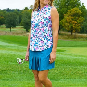 กระโปรงกางเกงออกแบบเองได้ ลายดอกไม้ทันสมัยสำหรับผู้หญิง กระโปรงกางเกงสำหรับไลฟ์สไตล์แอคทีฟ กระโปรงกอล์ฟลายวินเทจ - Product Image 1