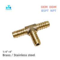 Offre Spéciale Raccord en T en laiton 1/4'' type Y, type T, raccord pagode, raccord à soufflet, raccord cannelé pour tuyau d'air, connecteur de tuyau d'arrosage