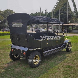 Voiture électrique vintage classique ZOWN 4 places noire avec auvent, véhicule de tourisme pour mariage - Product Image 3