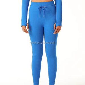 Leggings Deportivos de Yoga para Mujer, Control de Abdomen, Color Sólido, Forro Polar Cálido, Otoño-Invierno, Estilo Europeo Americano, Venta Caliente, Marca Privada - Product Image 1