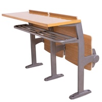 Mobilier scolaire Auditorium en bois Chaise de salle de conférence avec table d'écriture Chaise d'auditorium avec dossier