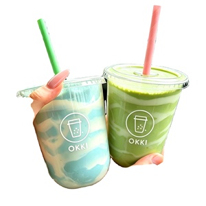 Wholesale Custom Logo 16oz 20oz Disposable PET Plastic Cups with U Shape Dome Lid for <b>Bubble</b> <b>Boba</b> Milk Tea Coffee Beverage - Product Image 4