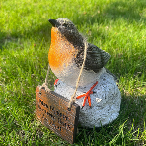 Escultura Decorativa para Jardín, Letrero de Bienvenida con Forma de Pájaro, Hecho de Resina, una Pieza Elegante para Decoración de Jardín - Product Image 2