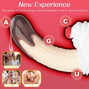 Dildo banane avec ventouse 184 mm à 228 mm, en silicone liquide réaliste, forme crème glacée, masseur point G pour femmes - Product Image 2