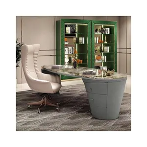 Top vente marbre moderne brillant haut de gamme PDG mobilier de bureau de luxe patron bureau de direction