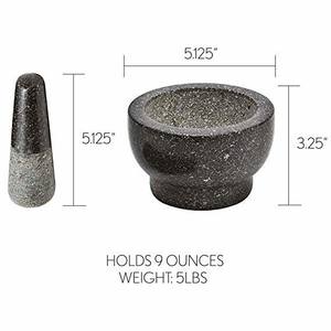 ครกหินแกรนิตธรรมชาติและสากสีหินอ่อนตามสั่งสำหรับเครื่องเทศและสมุนไพร - Product Image 3