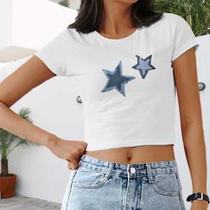 Custom Y2K Star Graphic Crop <b>Tops</b> Women's Vintage Cropped T Shirts <b>Aesthetic</b> Summer Tank <b>Tops</b> for Teens - Product Image 1