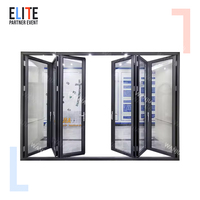 Portes pliantes en aluminium pour patio extérieur, portes accordéon en verre, portes pliantes en aluminium en vrac