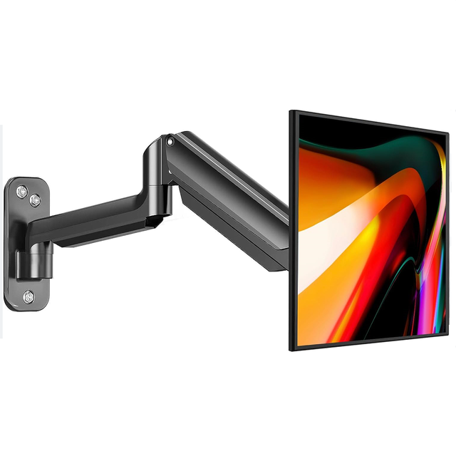 Single Monitor Wall Mount for 13 to 32 Inch Computer Screens Gas Spring Wall Monitor Arm Adjustable Wall Monitor Mount