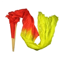 Éventails en bambou pour danse orientale avec long voile en polyester teint Éventail long pour danse orientale