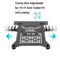 FYX Stock 2 en 1 NB NOUVEAU F80 + FP-2 17-30 "Moniteur + 10"-17 "Support pour ordinateur portable Ordinateur de bureau Support pour ordinateur portable Pince pour ordinateur portable