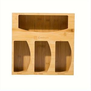 Bamboo plastic wrap <b>storage</b> <b>box</b>, pull-out <b>kitchen</b> plastic wrap cutter, garbage bag divider, aluminum foil <b>box</b> manufacturer - Product Image 1