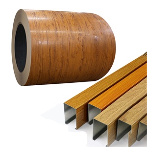 Prix de la brique en bois d'usine Bobine en <span class=keywords><strong>acier</strong></span> <span class=keywords><strong>galvanisé</strong></span> peint Grain de bois PCM Galvalume Tôle d'<span class=keywords><strong>acier</strong></span> pour la décoration - Product Image 5