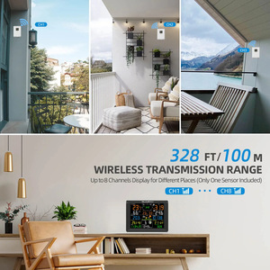 Station météo sans fil 7-en-1 WiFi solaire avec surveillance à distance, baromètre, thermomètre, hygromètre, anémomètre avec direction et vitesse du vent - Product Image 5