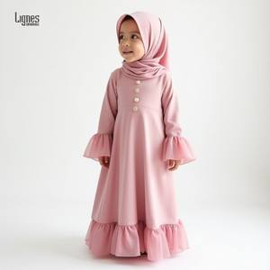 Conjunto de Vestidos Hijab para Niñas Musulmanas, Abaya Islámica para Niños, Oración de Ramadán, Burka, Niñas Árabes, Khimar, Pañuelo para la Cabeza, Niqab, Kaftan, Ropa - Product Image 1