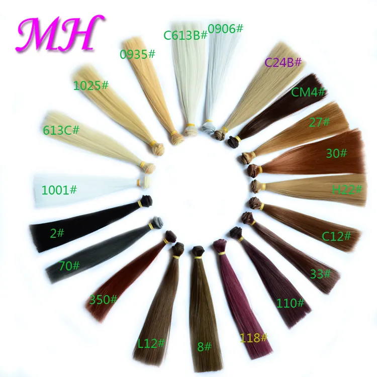 Synthetic Doll Hair /High Temperature Wire weft for BJD Wig