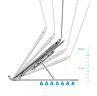 Support portable pour ordinateur portable en aluminium pliable PL1, support métallique réglable en hauteur, design simple, compact, pour ordinateur portable/tablette, maison, bureau