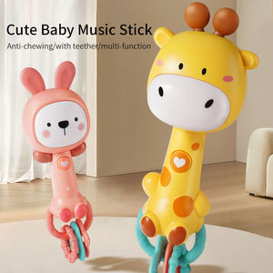 Nouveau jouet musical sensoriel pour nouveau-né : hochet à motif girafe/lapin/ours/lion, jouet de dentition et hochet éducatif précoce pour bébé - Product Image 6