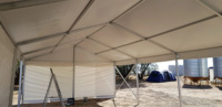 Cadre en alliage d'aluminium Bâche en PVC Temporaire Bureau Entrepôt Ecran solaire 6X12m Extérieur Imperméable Sans fenêtre Tente pour le commerce