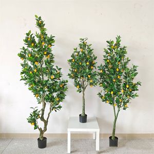 Citronnier artificiel <span class=keywords><strong>nain</strong></span> citronniers pour décor arbres fruitiers artificiels plante Faux plantes vertes petit bonsaï citron intérieur - Product Image 6
