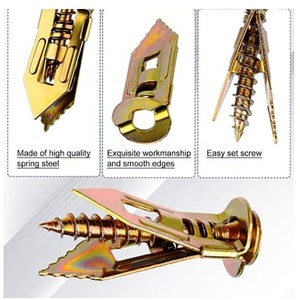 Kit d'ancrage d'expansion zingué pour panneau de gypse vis autotaraudeuse brique creuse plafond ciment cavité bouchon <span class=keywords><strong>goujon</strong></span> boulon pouce - Product Image 5