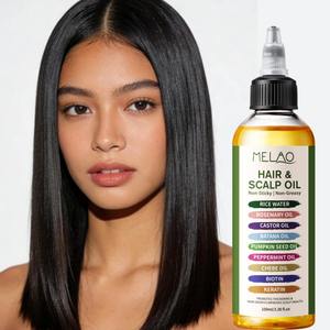 Huile capillaire naturelle et biologique 9-en-1 à base de ricin noir jamaïcain pour nourrir le cuir chevelu et favoriser une croissance capillaire plus forte à la rosemaine - Product Image 1