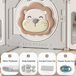 Parc pour bébé pliable, parc pour enfants modulaire, clôture pour bébé en plastique avec porte à verrouillage, aire de jeux intérieure - Product Image 6