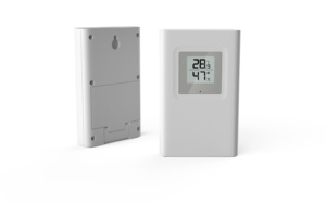 Thermomètre/hygromètre sans fil - Capteur intelligent d'humidité et de température avec alertes, technologie <span class=keywords><strong>RF</strong></span>, <span class=keywords><strong>station</strong></span> météo, lumière LED, 3 ans CE - Product Image 6