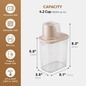 Modern Design Injection Molded Sustainable Kitchen Storage Box Sealed Food-Grade PP <b>Plastic</b> <b>Square</b> Multifunction Dry Goods Jar - Product Image 6