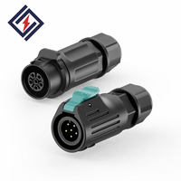 Connecteur circulaire de type soudé PBT IP67 étanche de qualité supérieure LP12 2-8 broches pour éclairage LED extérieur et énergies renouvelables