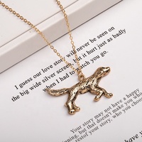 Nouveaux bijoux de mode tendance, collier en or avec pendentif animal, tigre, chien, singe, éléphant, abeille, lapin, serpent, léopard, oiseau, bijoux pour femmes