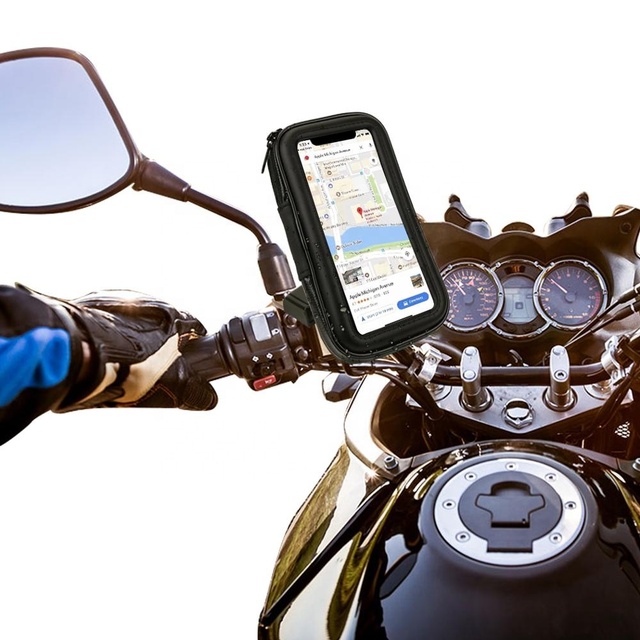 Mobile Accessories 2023 Universal Steering Car Bike Phone Holder Stand Mount Waterproof Motorcycle Phone Holder