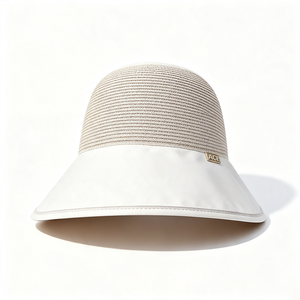 Women Wide Curved Brim Sun Visor <b>Hat</b> Polyester Woven UV Protection Adjustable Summer Outdoor Beach Sports Travel Visor - Product Image 4