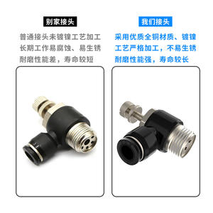 Válvula de Control de Velocidad Neumática SL, Cilindro Ajustable M5-0102, Conector Rápido, Manguera de Aire, Modelos de Acelerador SL4/6/8/10/12 OEM - Product Image 6