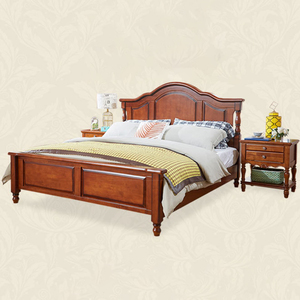 <span class=keywords><strong>Cama</strong></span> de madera maciza de goma de alta calidad JINSHAN de 1,8 m, estructura de Marco Simple, <span class=keywords><strong>cama</strong></span> doble fuerte y duradera - Product Image 2