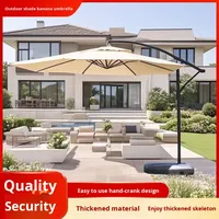 Parasol et auvent d'extérieur avec structure en fer, protection contre la pluie pour cour, balcon, loisirs, design moderne, styles banane et romain