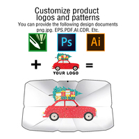 Pare-soleil de pare-brise avant pliable avec protection UV, logo personnalisé de la marque CREATION, vinyle PVC + argent titane, pare-soleil de voiture de luxe/affaires