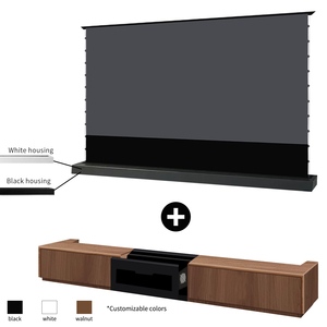 Chất lượng cao 100 inch Trắng siêu ngắn ném sàn cơ giới tăng màn hình chiếu + Tích hợp tủ TV Laser - Product Image 5