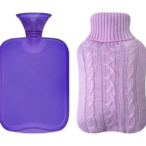 Bouteilles isothermes en caoutchouc transparent personnalisées de haute qualité, pratiques, non toxiques, de classe II, pour eau froide et chaude, avec couvercle en peluche - Product Image 6