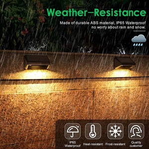 Lampe solaire murale extérieure à incandescence en acier inoxydable IP65 étanche pour clôture, couloir, terrasse - Product Image 3